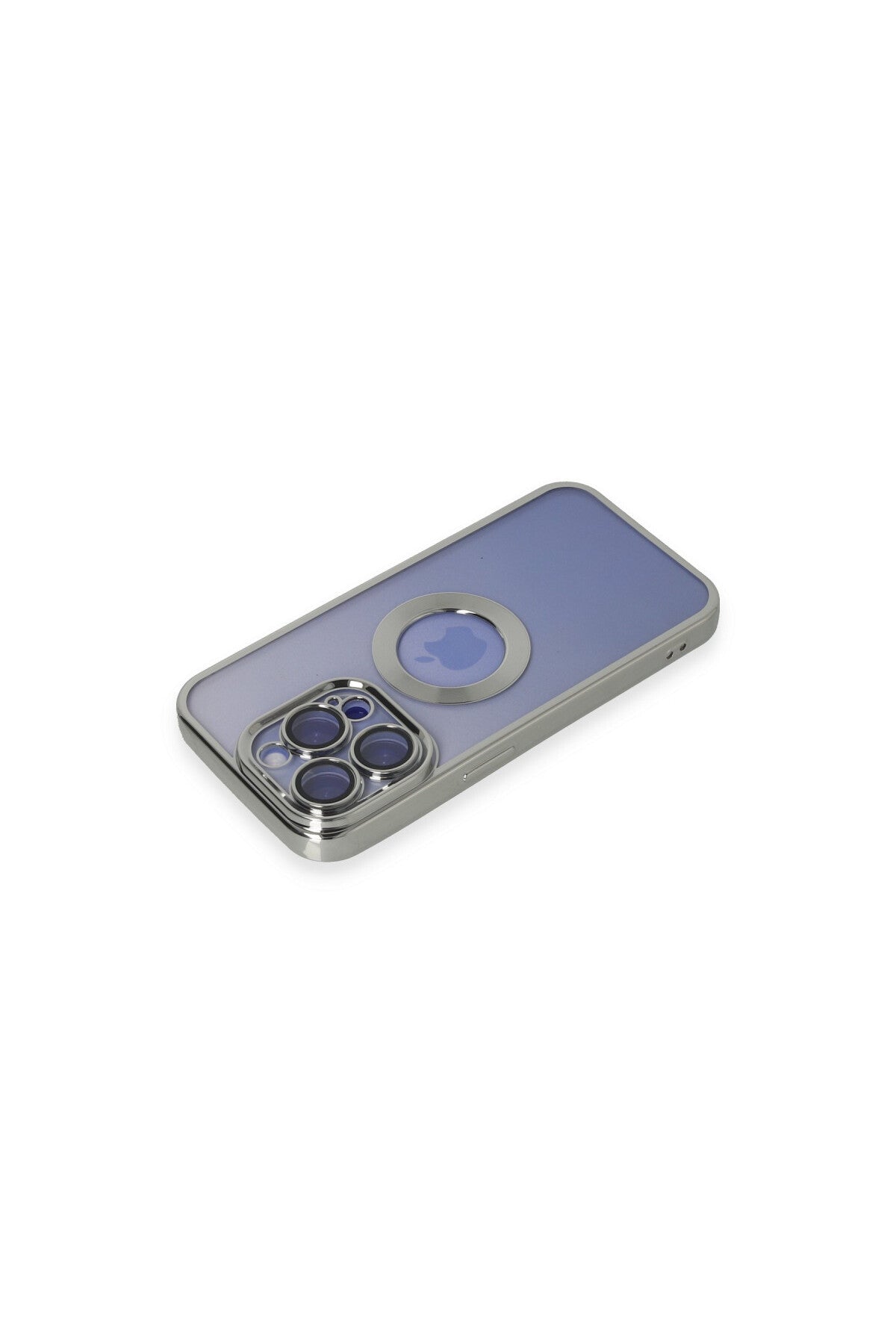 Apple iPhone 15 Pro Uyumlu Kılıf Slot Silikon - Gümüş