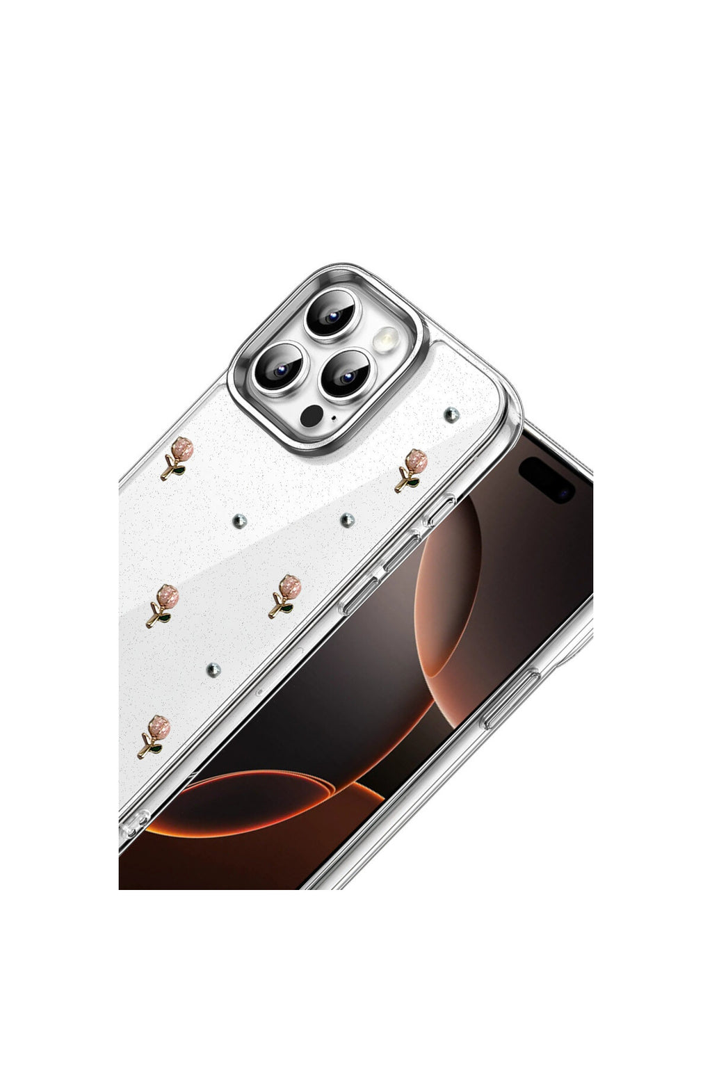 Apple iPhone 15 Pro Uyumlu Fiyonk Desenli Kapak - Desen 6