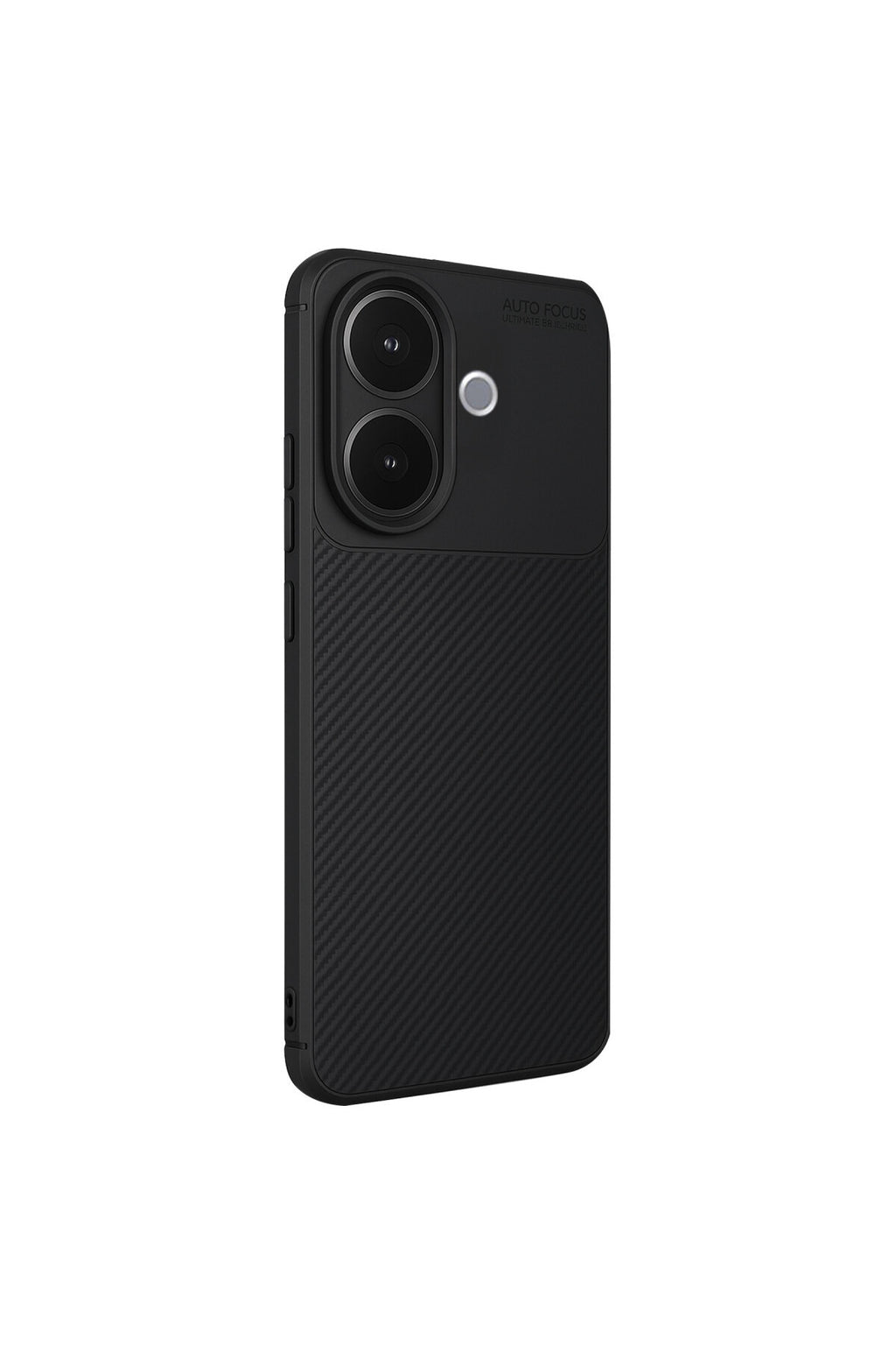 Vivo V60 Lite Uyumlu Auto Focus Karbon Kapak - Siyah