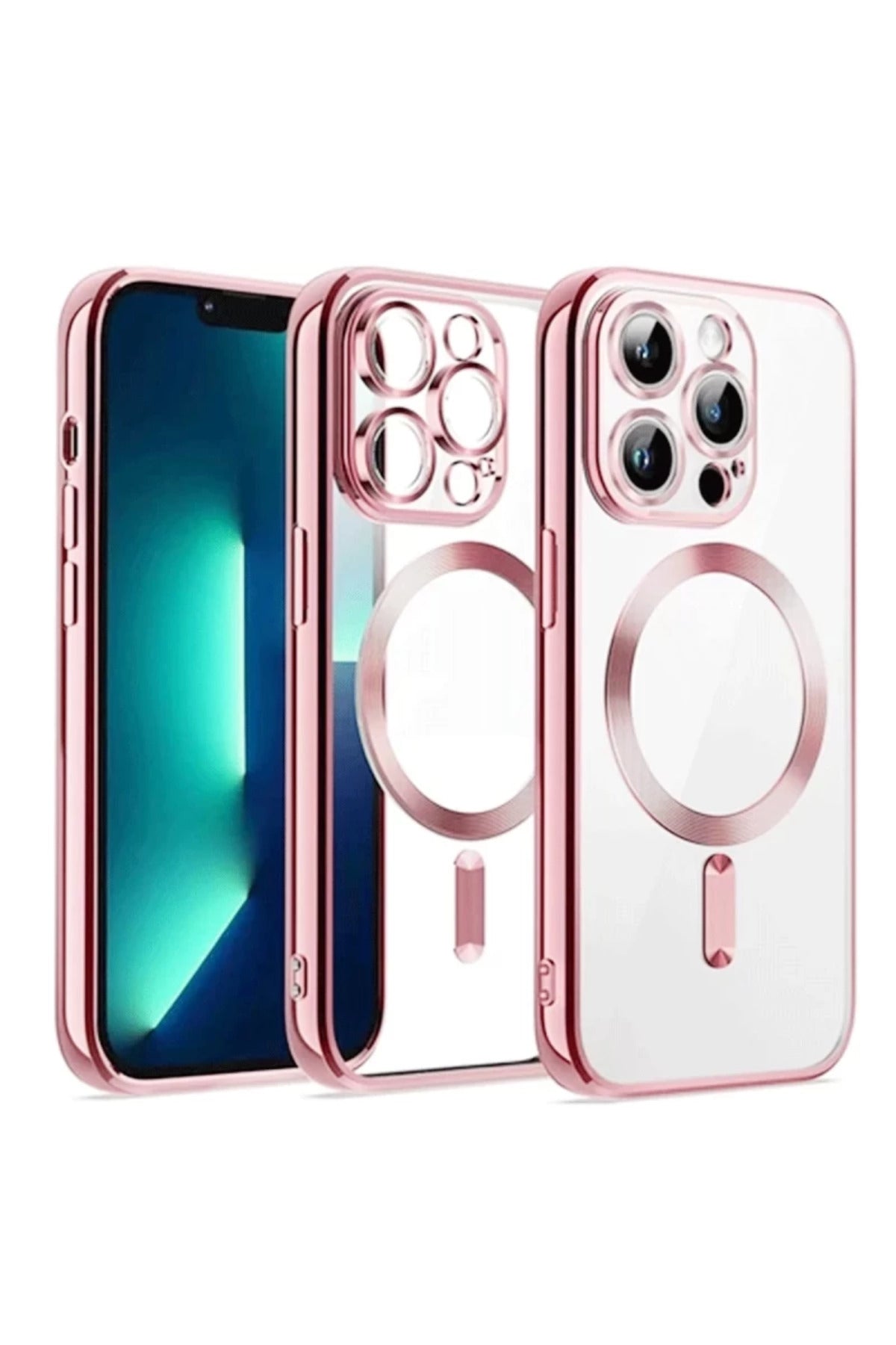 Apple iPhone 12 Pro Uyumlu Kılıf Kross Magneticsafe Kapak - Rose