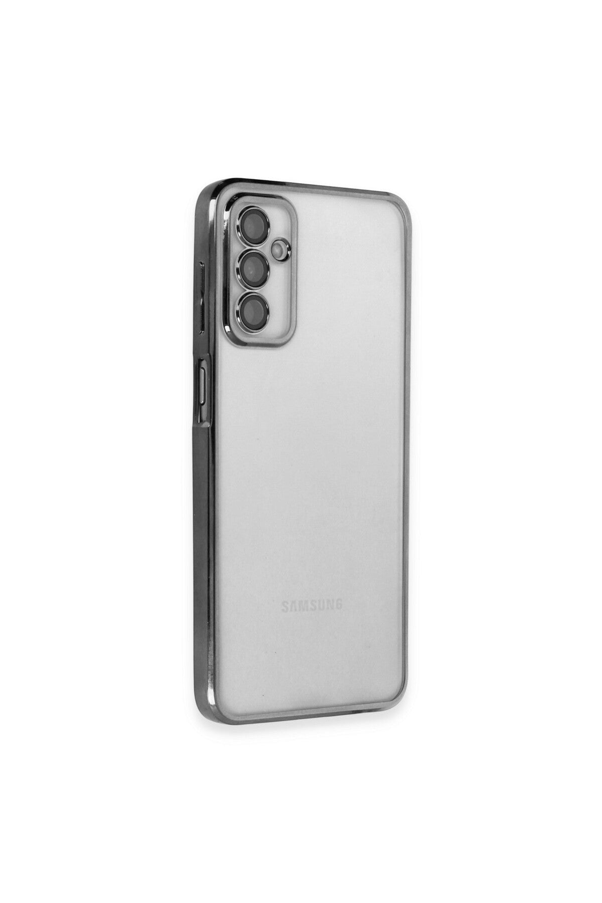 Samsung Galaxy M23 Uyumlu Kılıf Lensli Silikon - Siyah