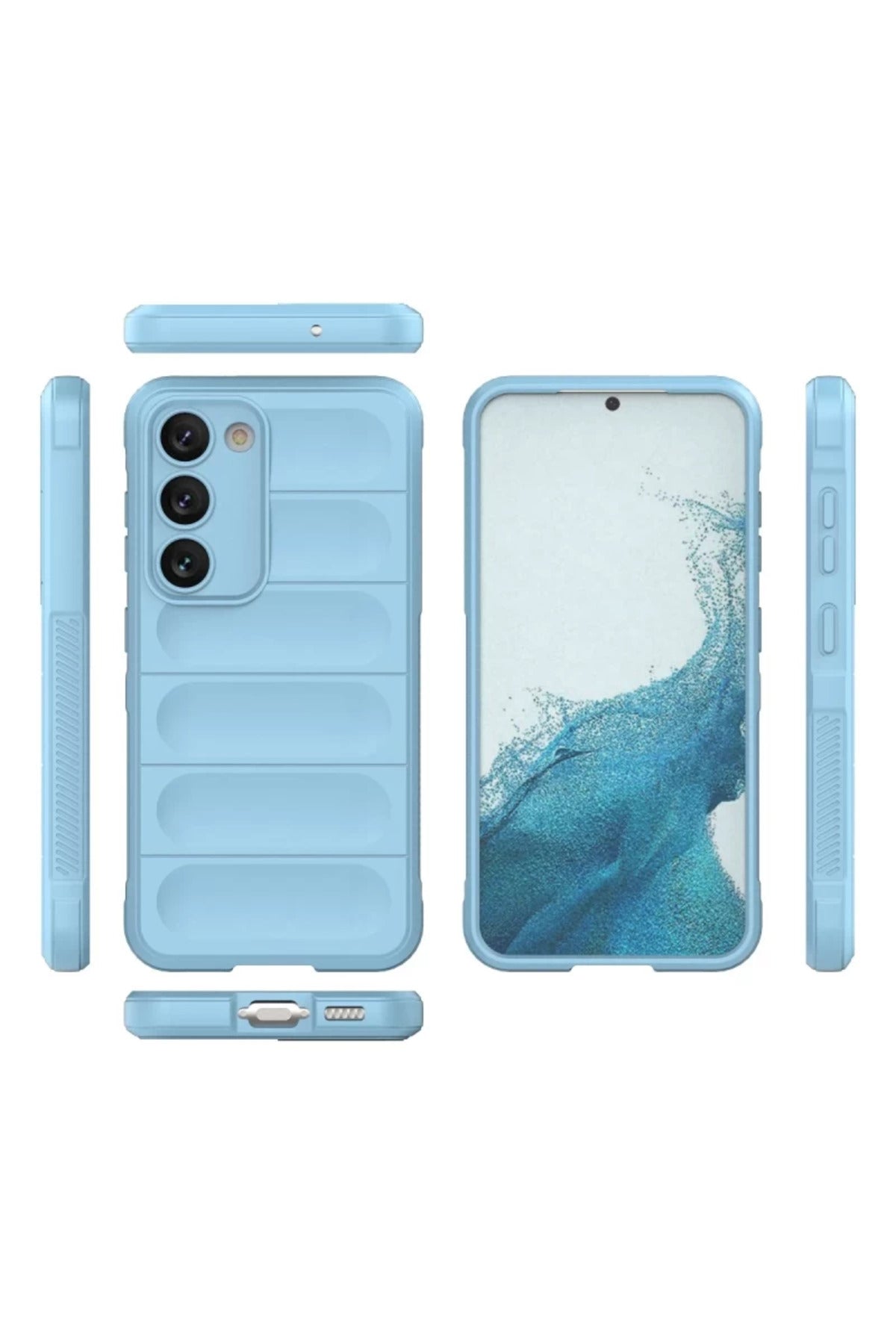 Samsung Galaxy S23 Plus Uyumlu Kılıf Optimum Silikon - Sky Blue