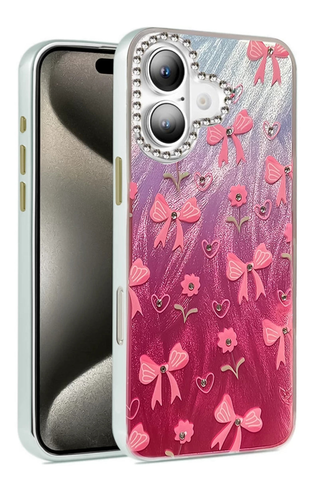 Apple iPhone 16 Uyumlu Kılıf Blade Aynalı Desenli Kapak - Desen 3