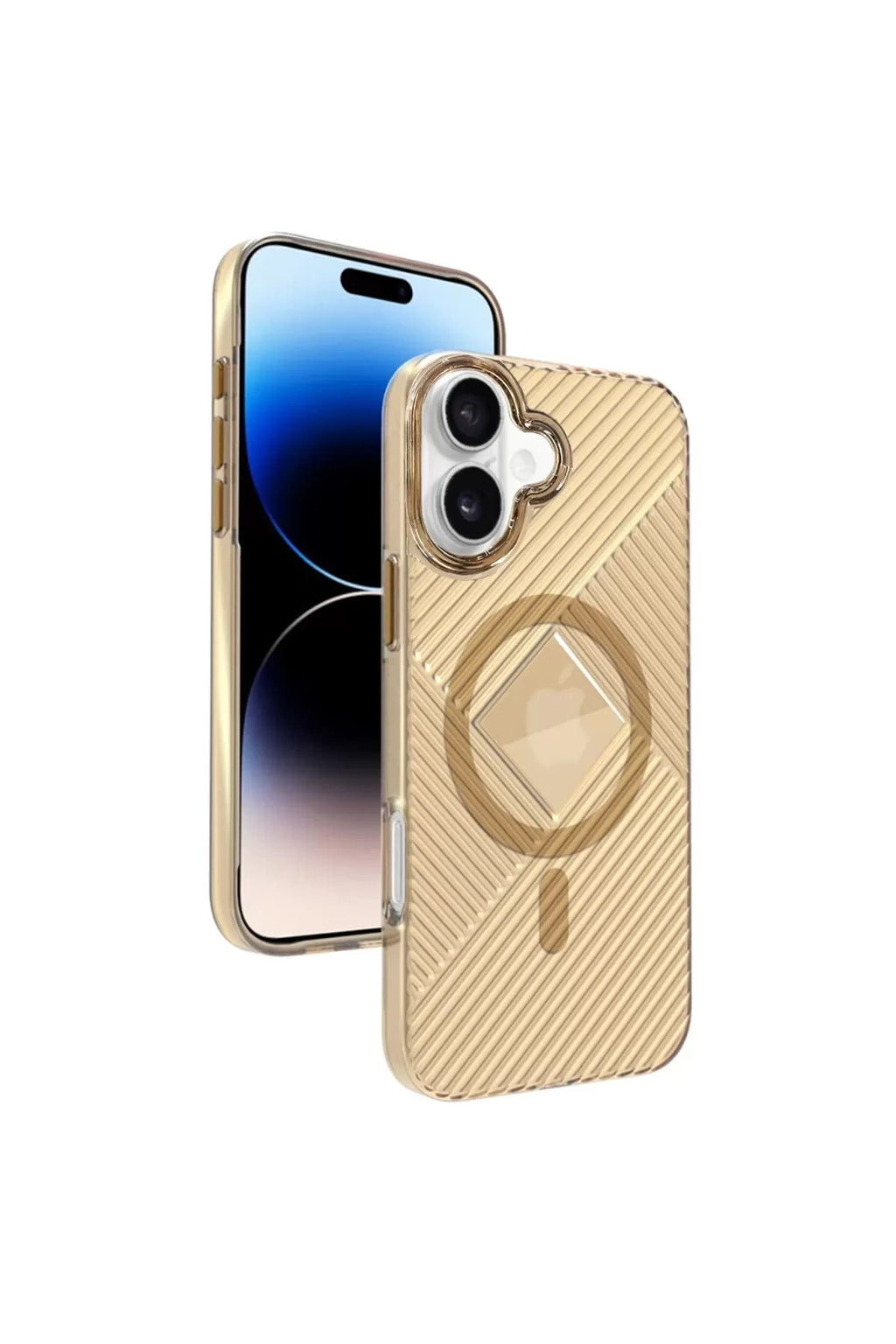 Joko Apple iPhone 16 Uyumlu Stella PC Sert Magsafe Kılıf - Gold