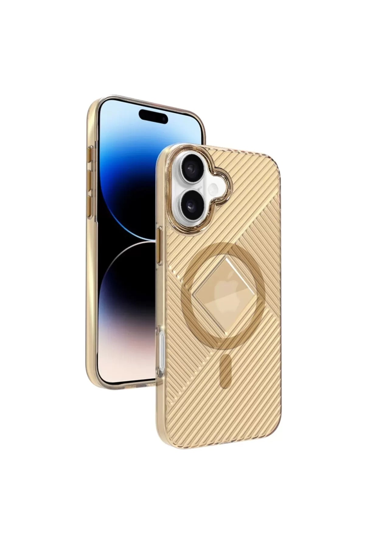 Joko Apple iPhone 16 Uyumlu Stella PC Sert Magsafe Kılıf - Gold