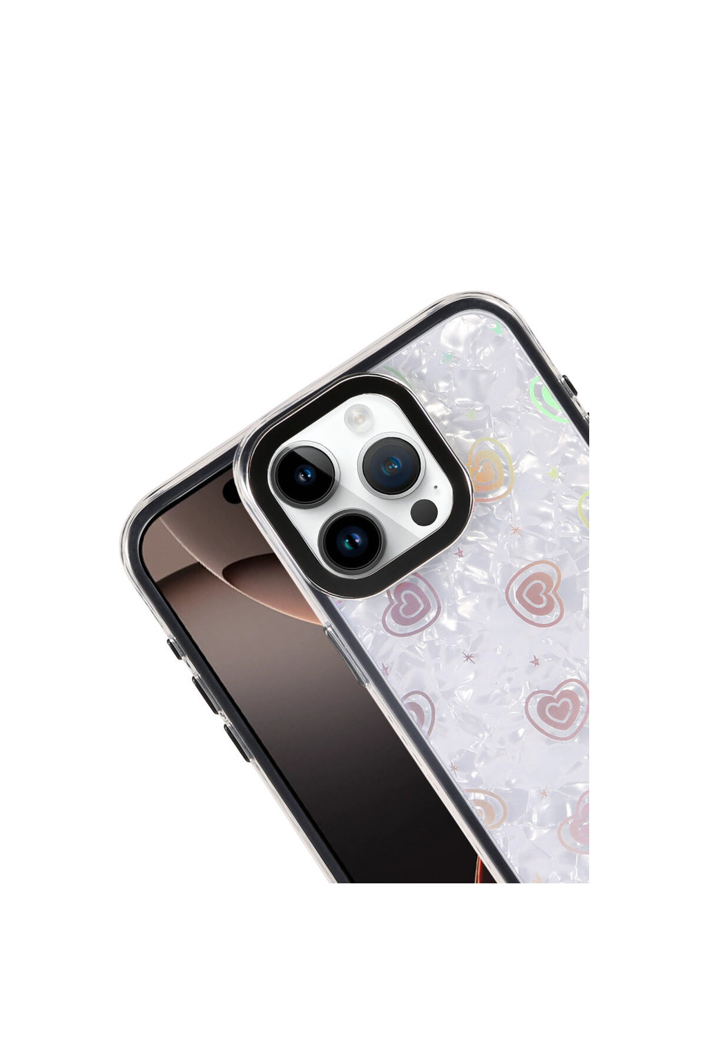 Apple iPhone 15 Pro Uyumlu Lumi Desenli Kapak - Siyah