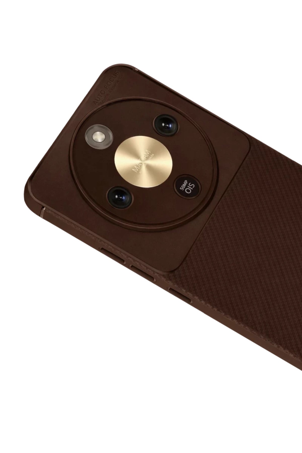 Huawei Honor Magic 8 Lite Uyumlu Auto Focus Karbon Kapak - Kahverengi