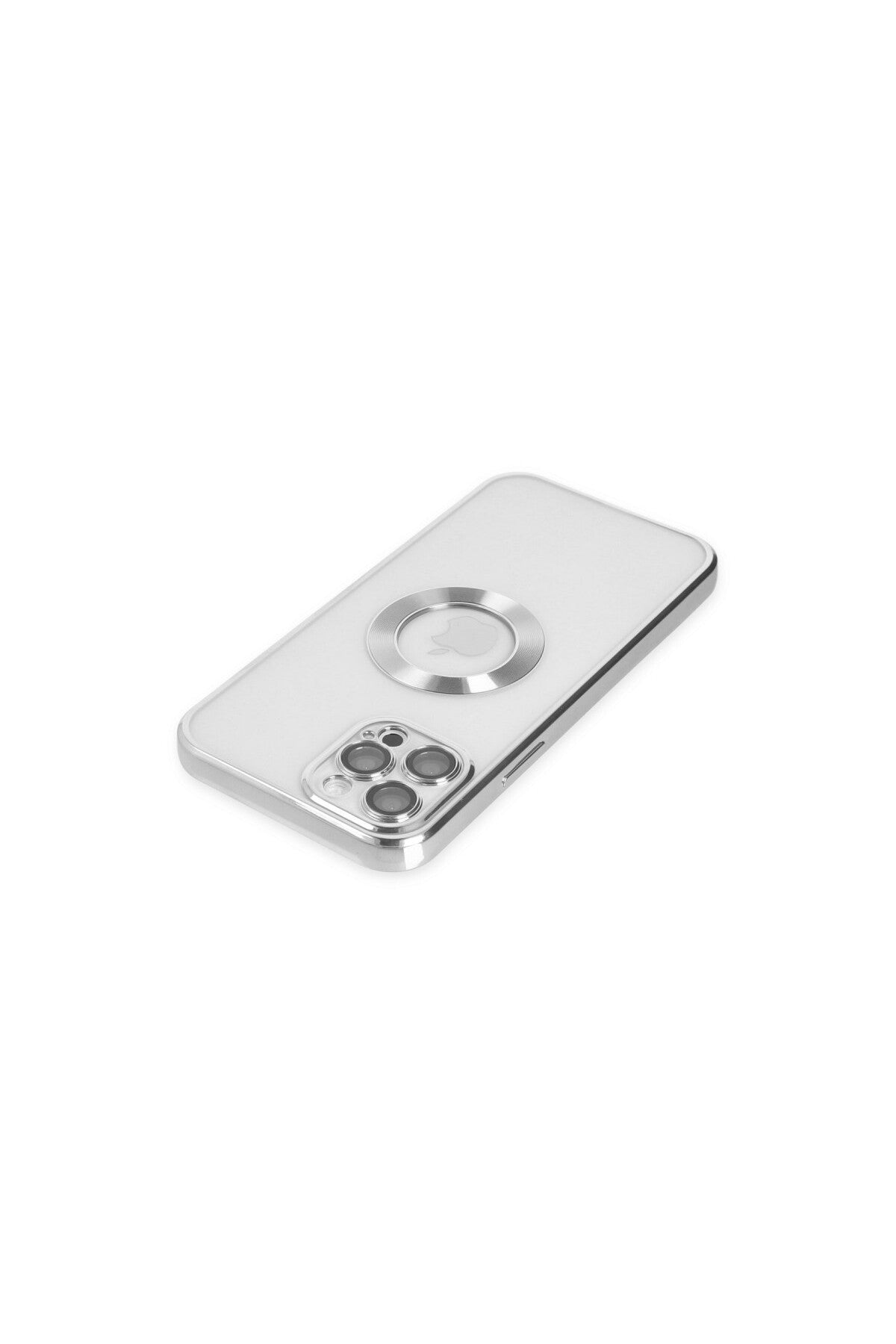 Apple iPhone 12 Pro Uyumlu Kılıf Slot Silikon - Gümüş