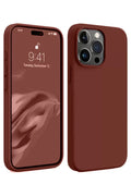 Apple iPhone 15 Pro Max Uyumlu Kılıf First Silikon - Bordo