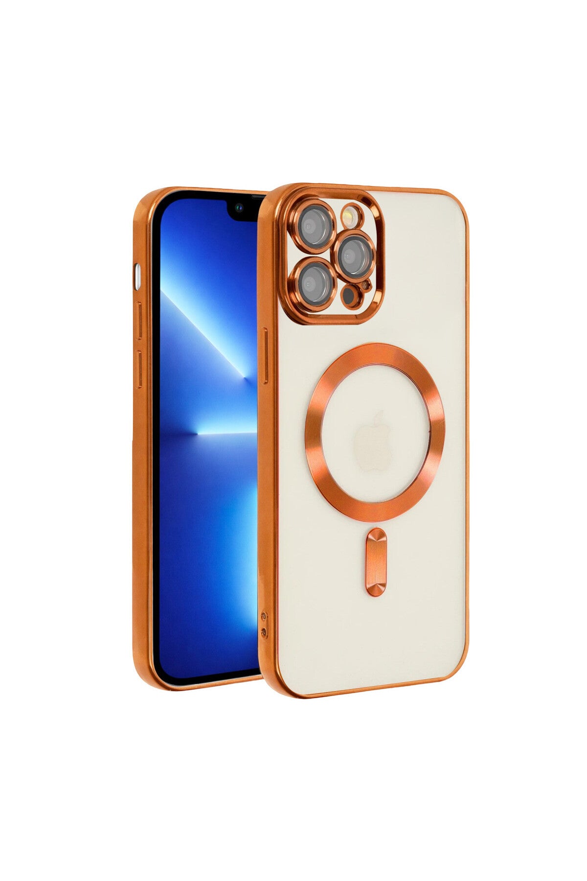 Apple iPhone 13 Pro Uyumlu Kılıf Kross Magneticsafe Kapak - Turuncu