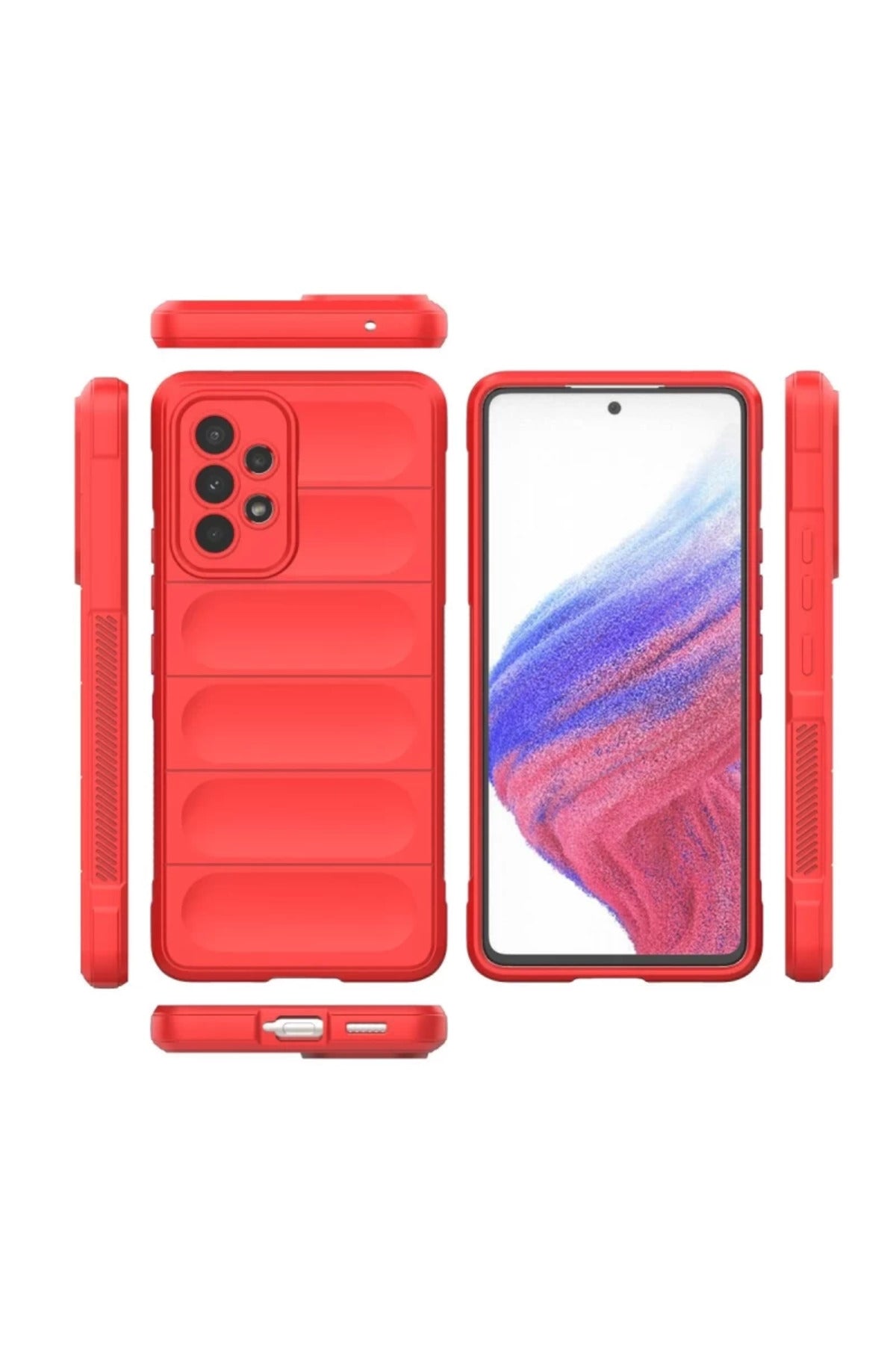 Samsung Galaxy A53 5G Uyumlu Kılıf Optimum Silikon - Kırmızı