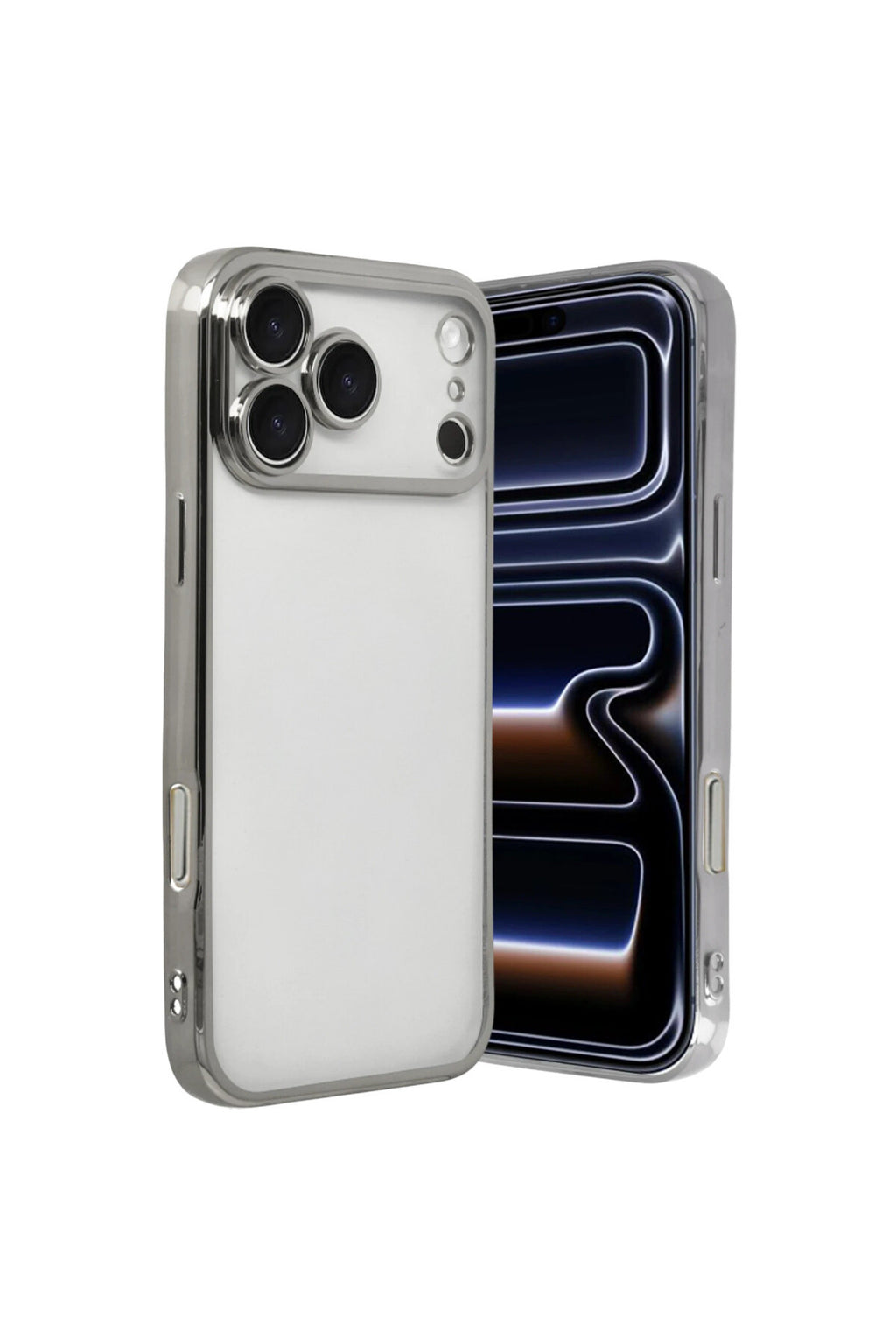 Apple iPhone 17 Pro Uyumlu Lensli Silikon - Gümüş