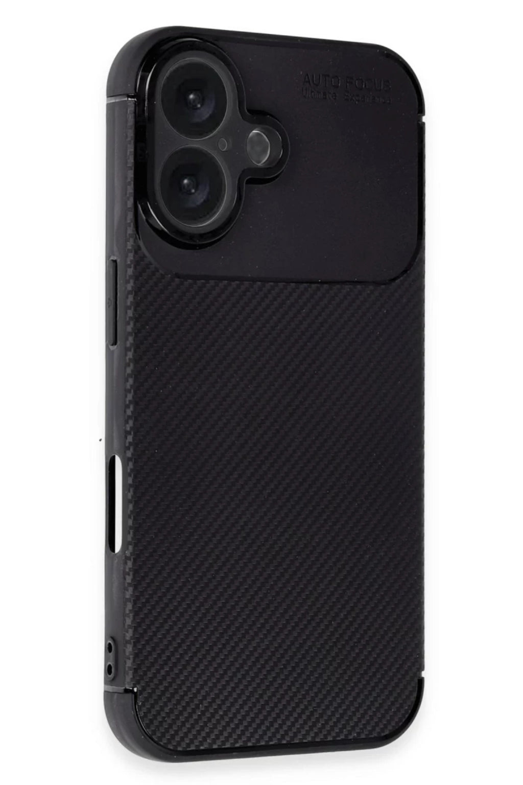 Apple iPhone 16 Uyumlu Kılıf Auto Focus Karbon Kapak - Siyah