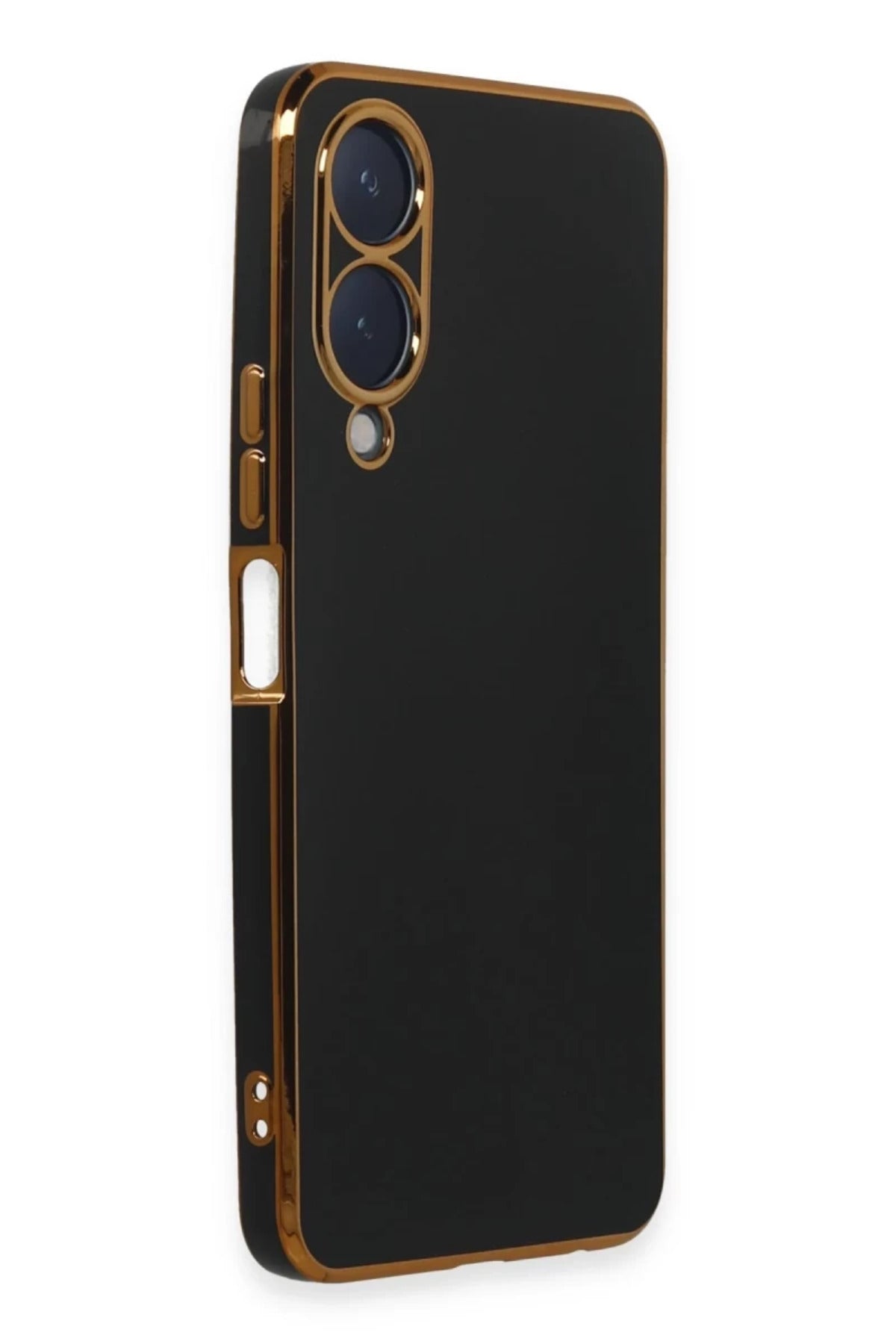 Vivo Y17S Uyumlu Kılıf Volet Silikon - Siyah