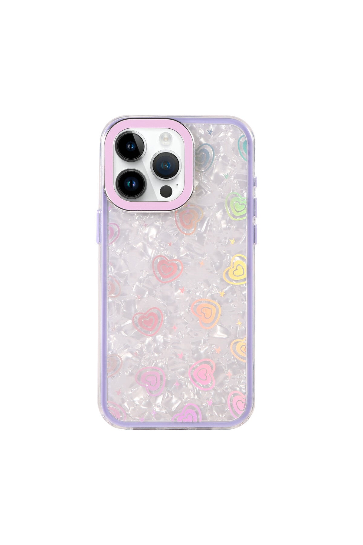 Apple iPhone 14 Pro Max Uyumlu Lumi Desenli Kapak - Mor