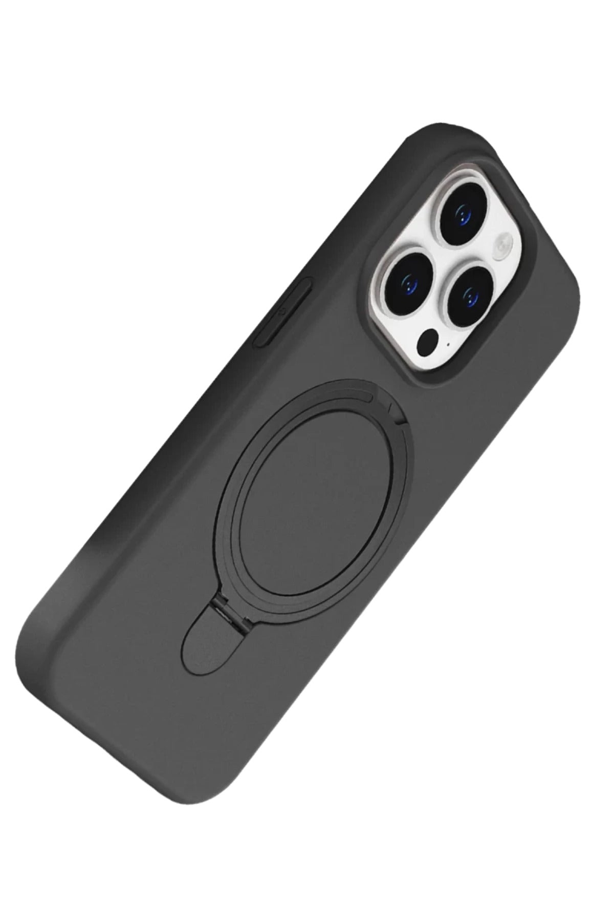 Apple iPhone 14 Pro Max Uyumlu Regal Magsafe Standlı Kapak - Titan Gri