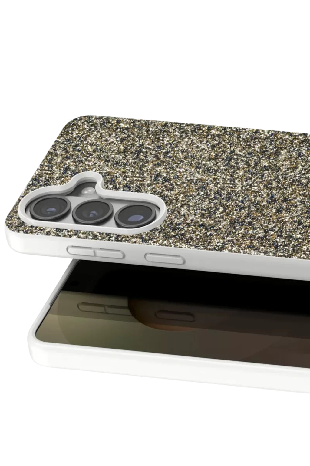 Onegif Samsung Galaxy S26 Plus Uyumlu Bright Simli Kapak - Gold