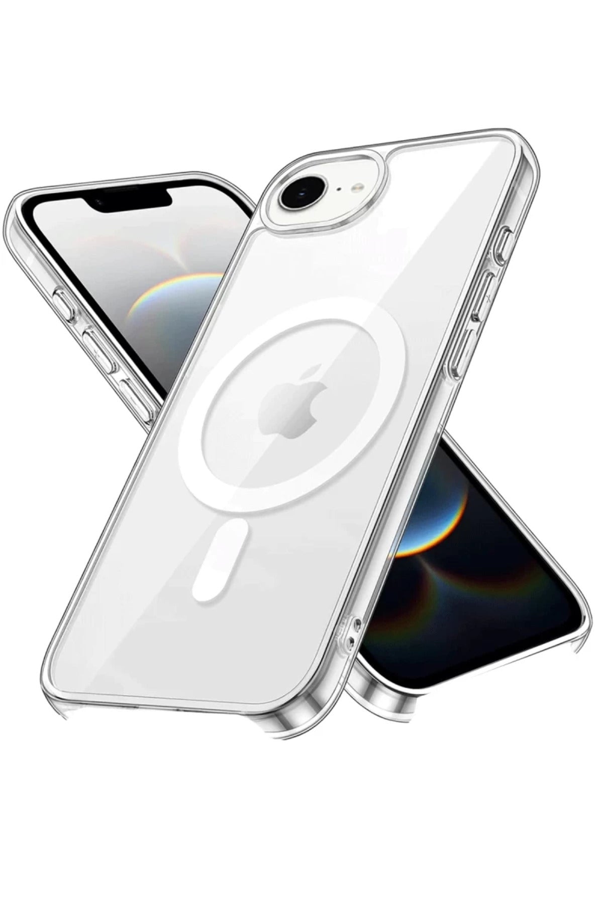 Apple iPhone 16E Uyumlu Kılıf Pc Real Magsafe Kapak - Şeffaf