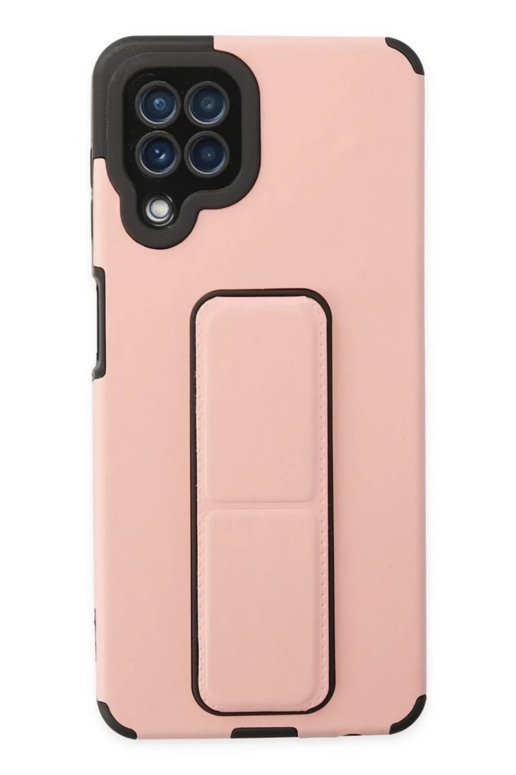 Samsung Galaxy A22 Uyumlu Kılıf Mega Standlı Silikon - Pudra