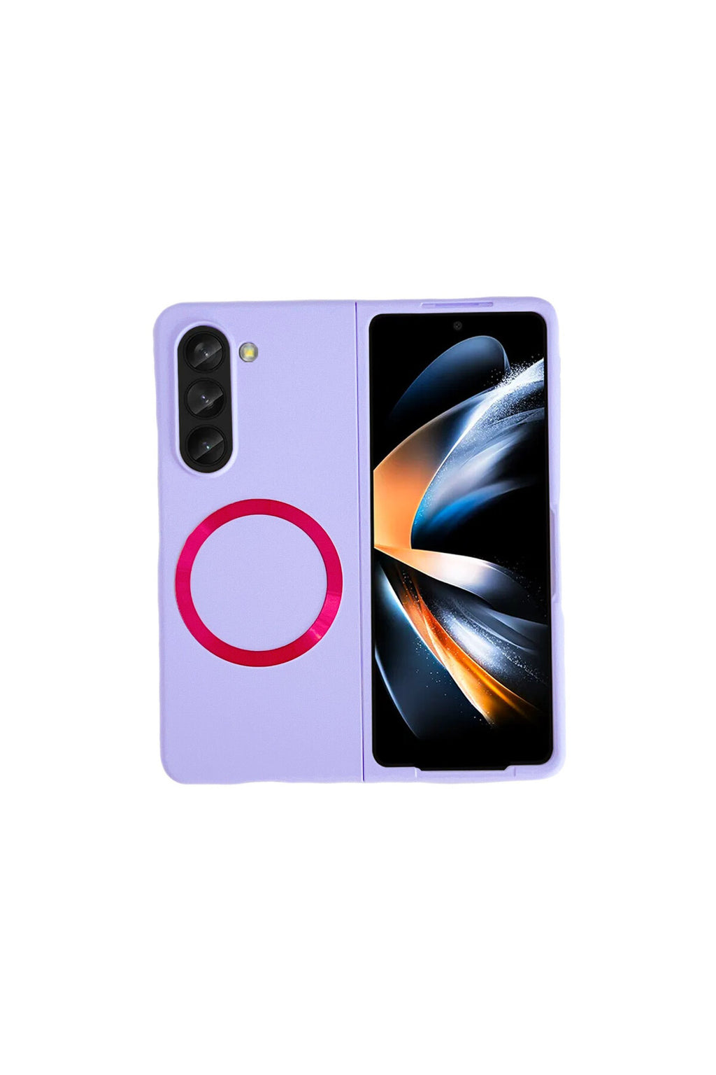 Samsung Galaxy Z Fold 5 Kılıf Mata Fold Kapak - Lila