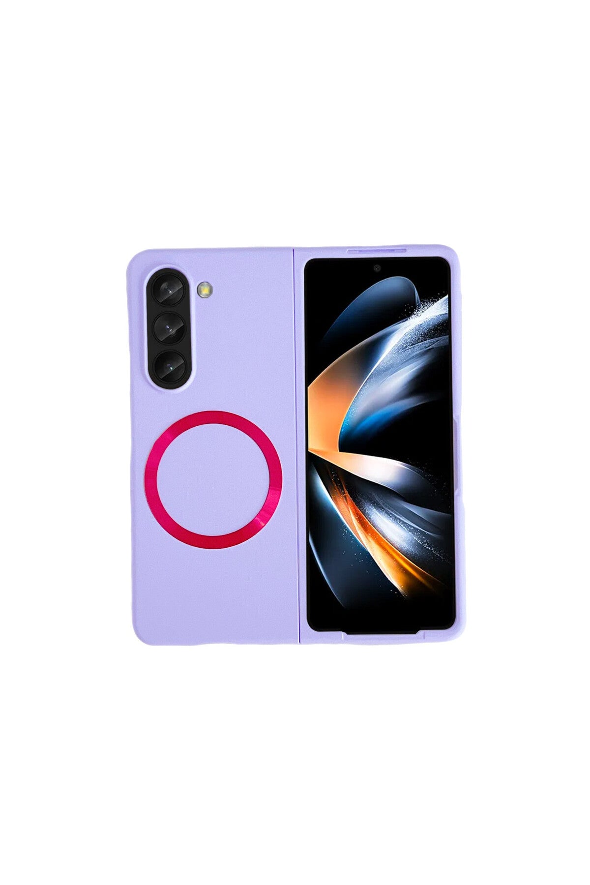 Samsung Galaxy Z Fold 5 Kılıf Mata Fold Kapak - Lila