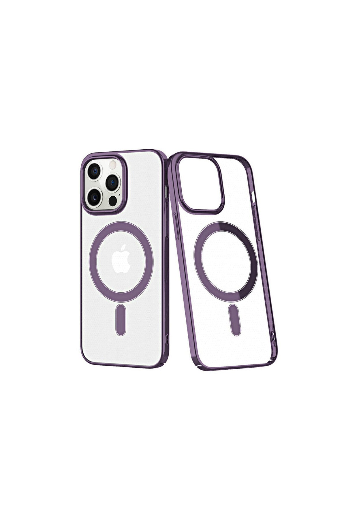 Apple iPhone 13 Pro Uyumlu Kılıf Element Magneticsafe Sert Kapak - Derin Mor
