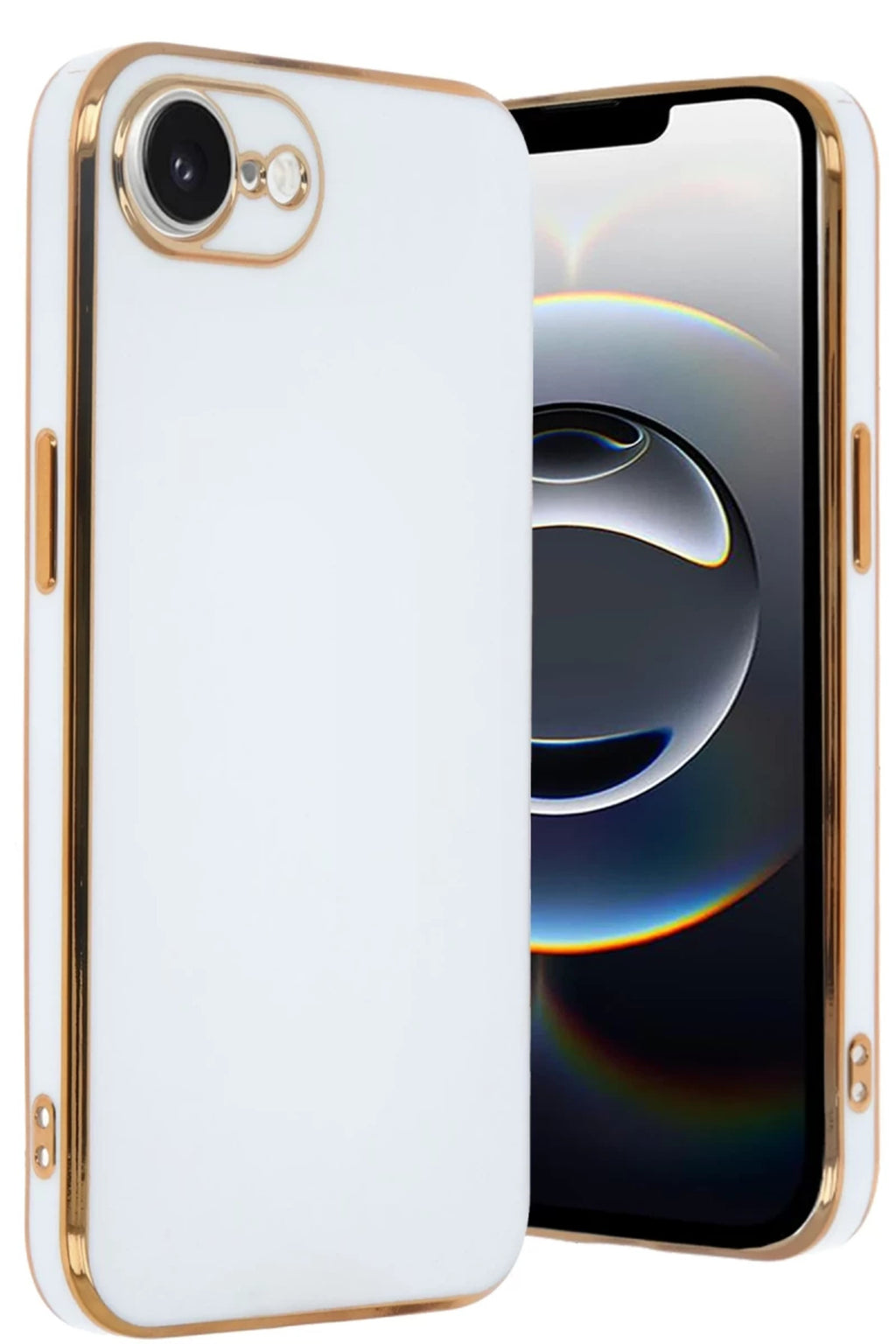 Apple iPhone 16E Uyumlu Kılıf Volet Silikon - Beyaz