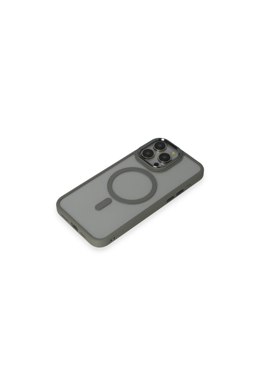 Apple iPhone 15 Pro Max Uyumlu Kılıf Room Magneticsafe Silikon - Gri