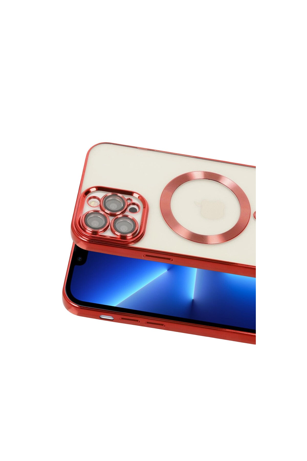 Apple iPhone 13 Pro Uyumlu Kılıf Kross Magneticsafe Kapak - Kırmızı