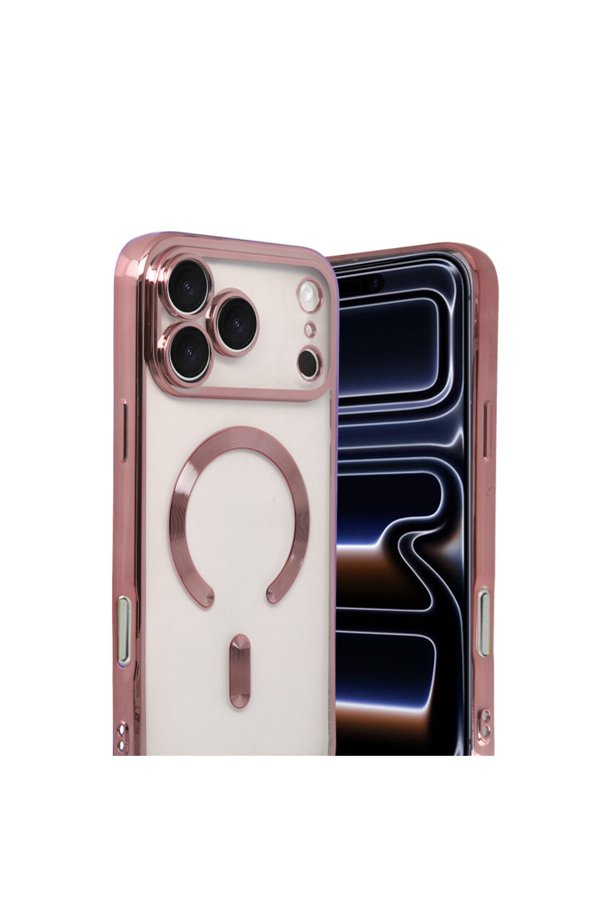 Apple iPhone 17 Pro Max Uyumlu Kross Magneticsafe Kapak - Rose