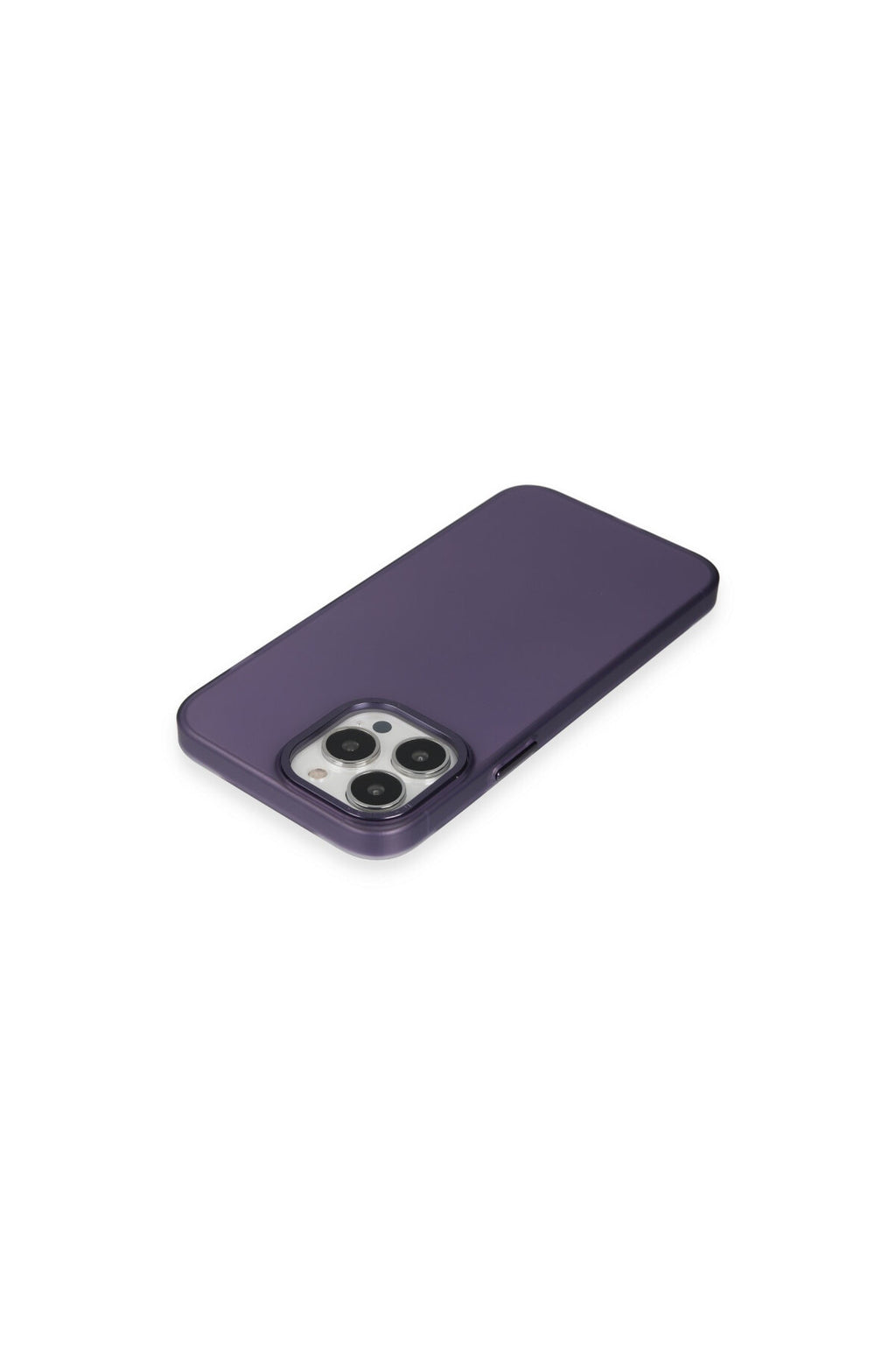 Apple iPhone 15 Pro Uyumlu Kılıf Modos Metal Kapak - Derin Mor