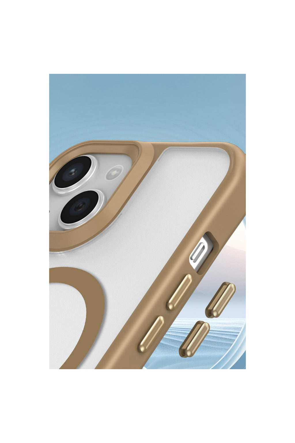Apple iPhone 15 Plus Uyumlu Kılıf Enka Magsafe Silikon Kılıf - Desert