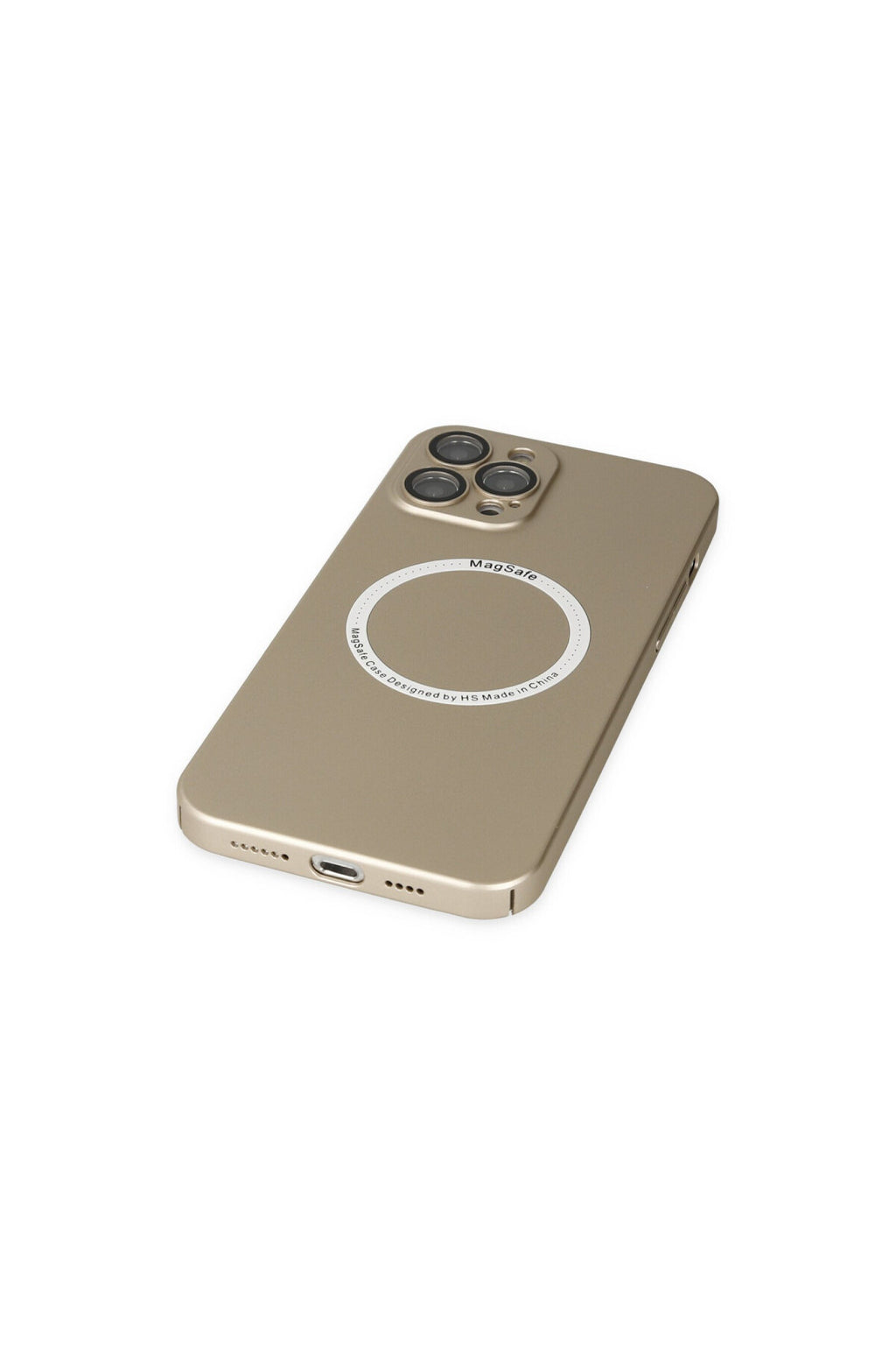 Apple iPhone 12 Pro Uyumlu Kılıf Jack Magneticsafe Lens Silikon - Gold