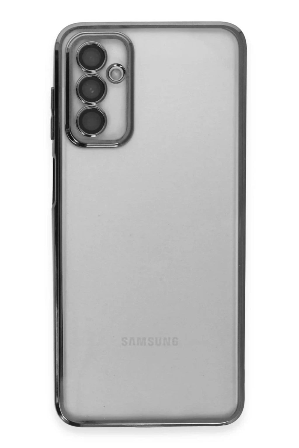 Samsung Galaxy M23 Uyumlu Kılıf Lensli Silikon - Siyah