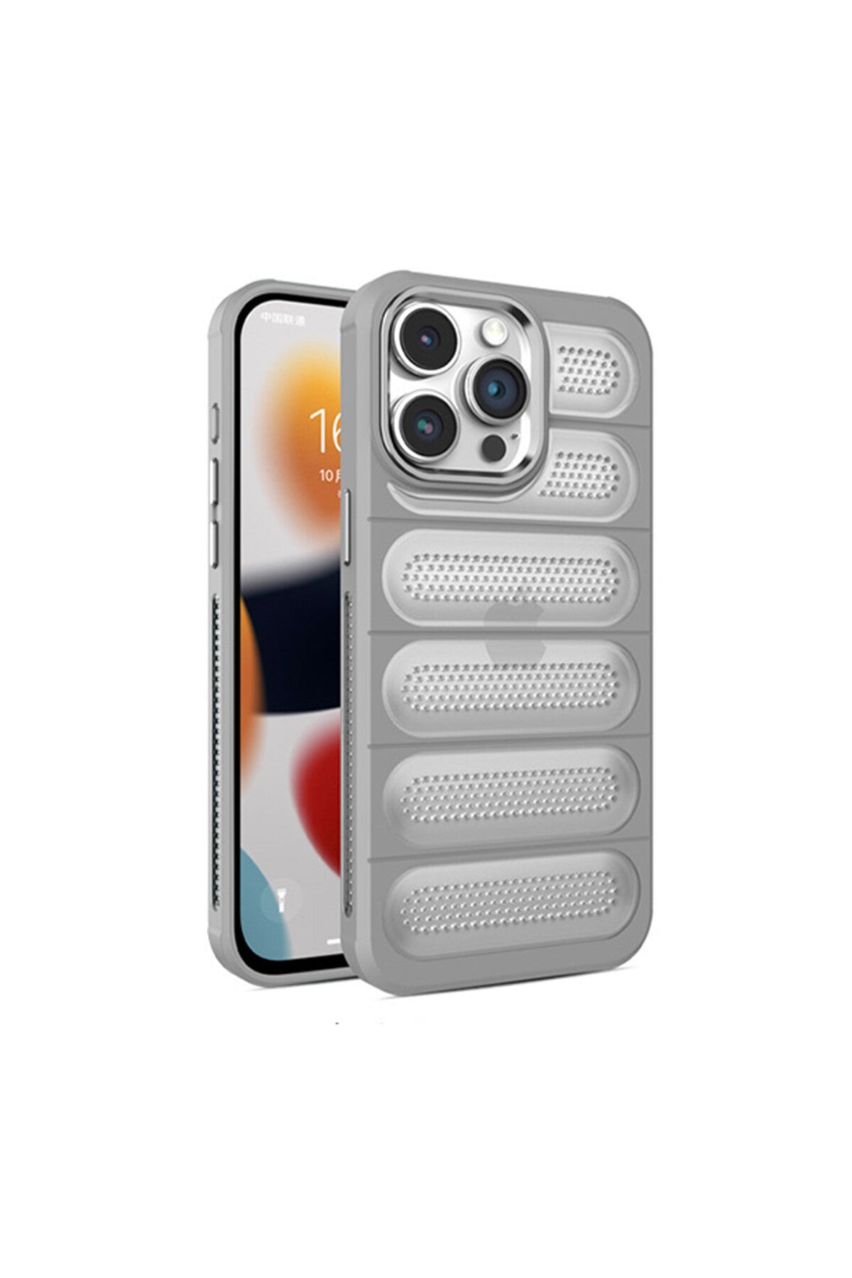 Apple iPhone 15 Pro Max Uyumlu Kılıf Airmax Silikon Kapak - Titan Gri