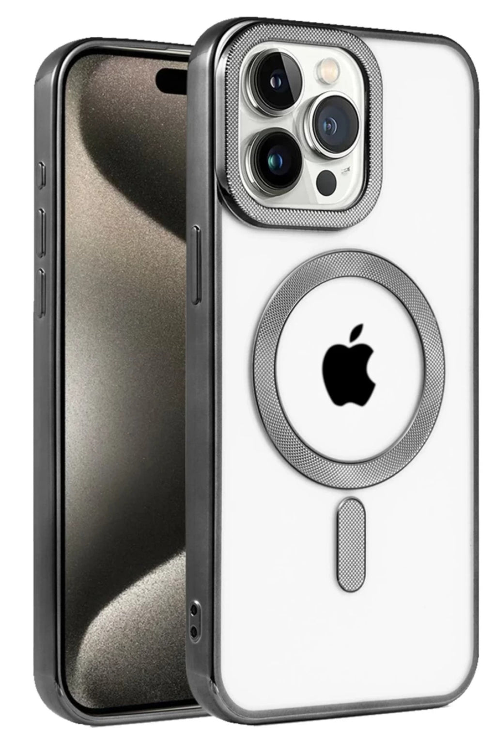 Apple iPhone 14 Pro Max Uyumlu Kılıf Kronos Magsafe Kapak - Siyah