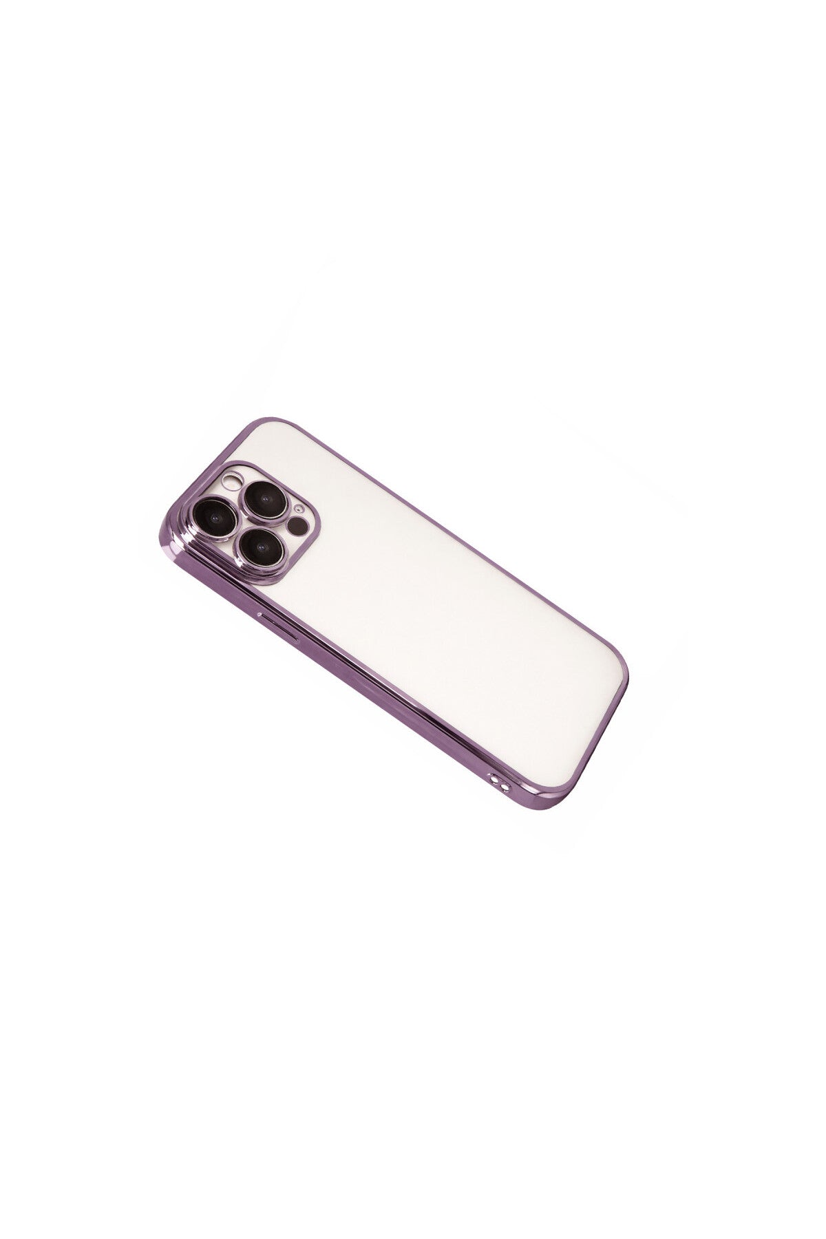 Apple iPhone 15 Pro Max Uyumlu Lensli Silikon - Mor