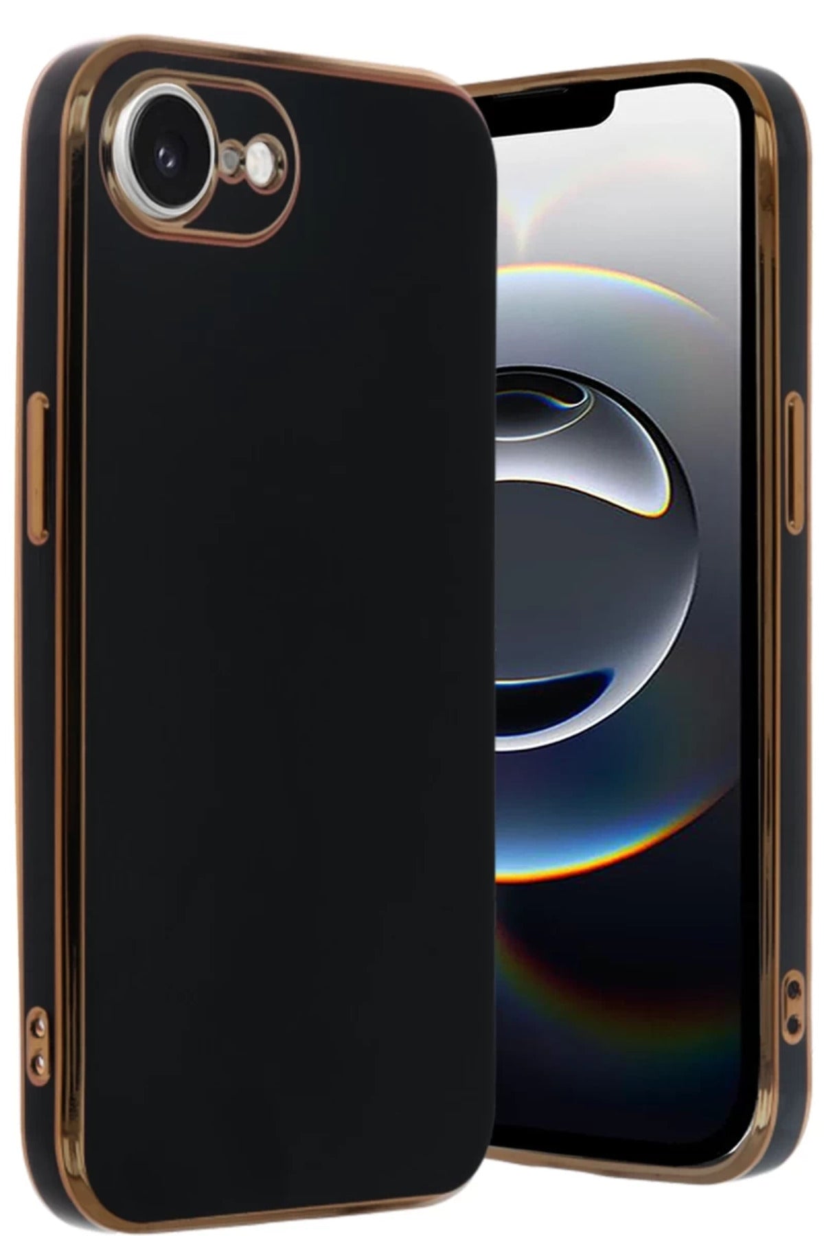 Apple iPhone 16E Uyumlu Kılıf Volet Silikon - Siyah
