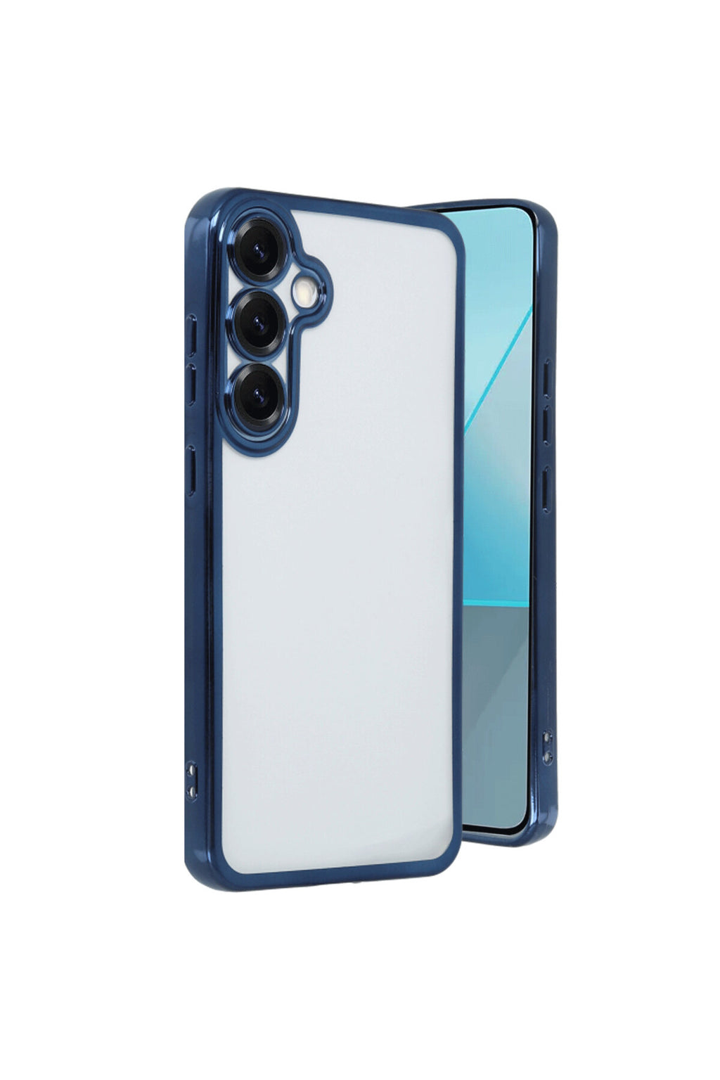 Samsung Galaxy S25 Plus Uyumlu Kılıf Lensli Silikon - Lacivert