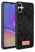 Onegif Samsung Galaxy A07 4G Uyumlu Bright Simli Kapak - Siyah