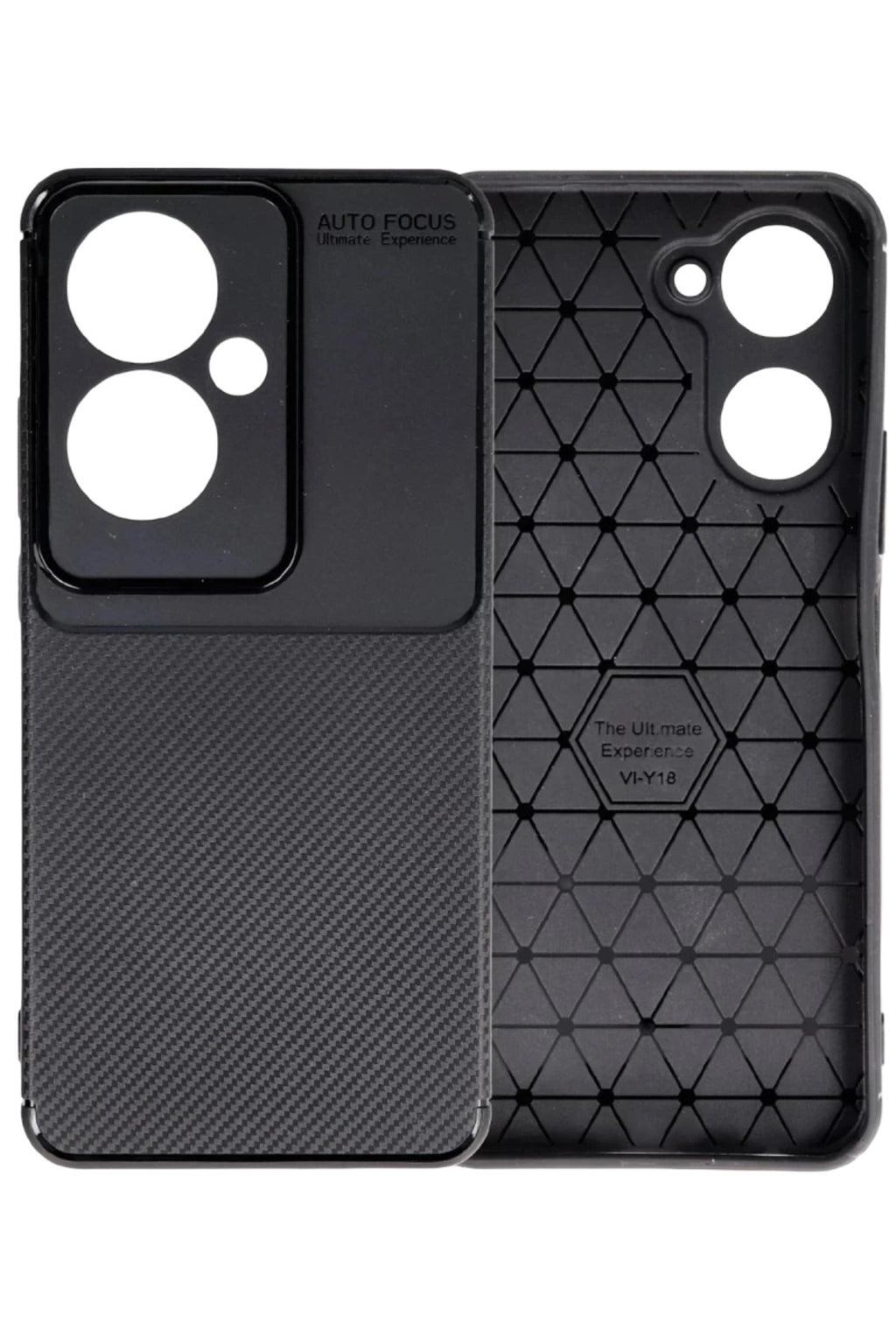 Oppo Reno 11F Uyumlu Kılıf Auto Focus Karbon Kapak - Siyah