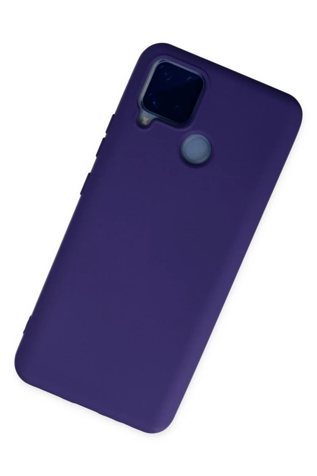 Realme C15 Uyumlu Kılıf Nano içi Kadife Silikon - Mor