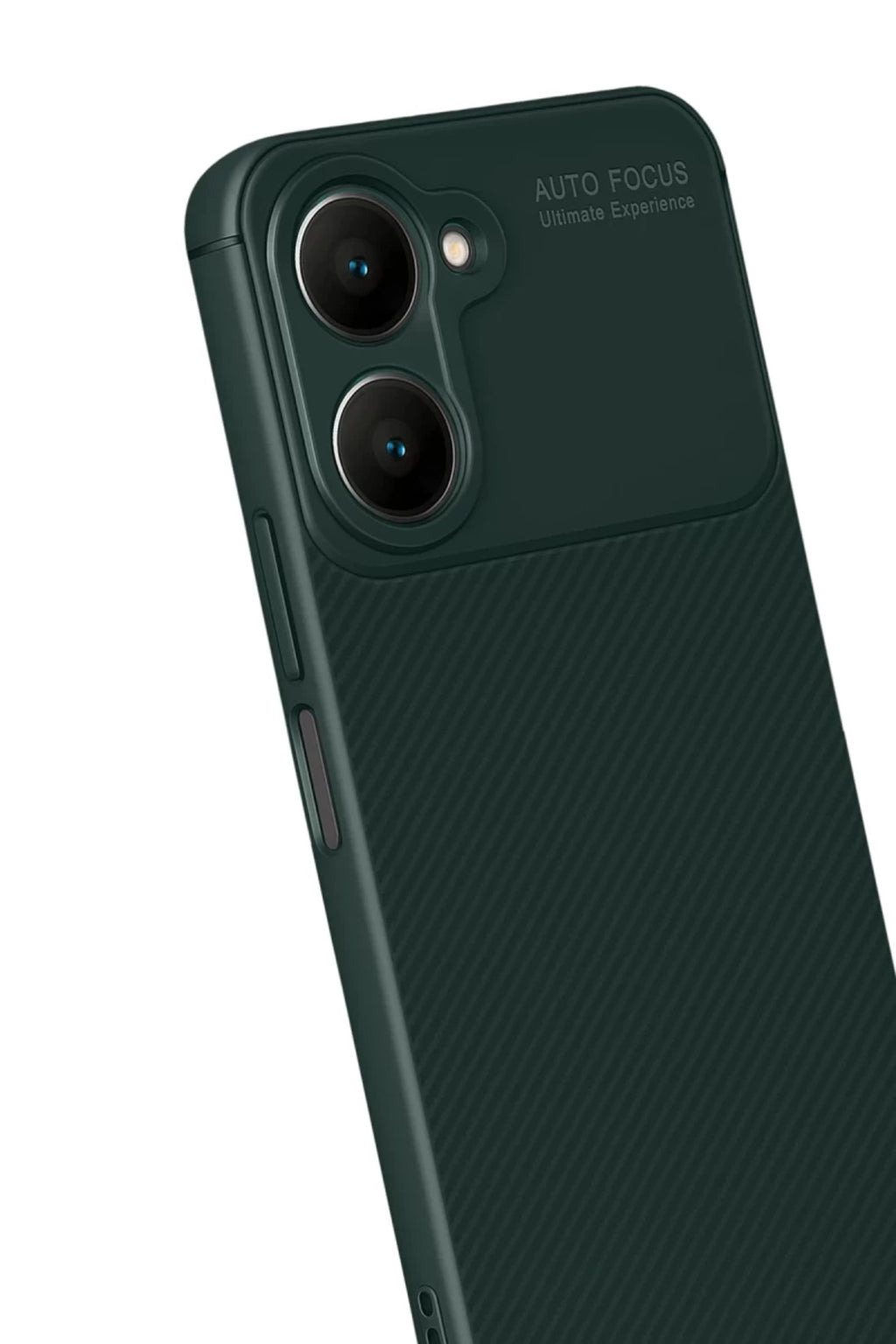 Vivo Y18 Uyumlu Kılıf Auto Focus Karbon Kapak - Koyu Yeşil
