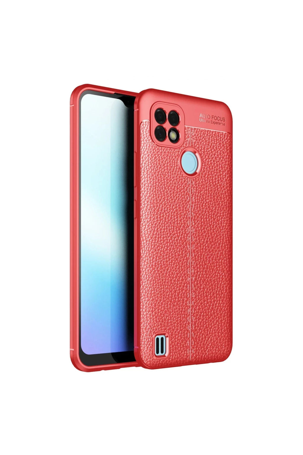 Realme C21 Uyumlu Kılıf Auto Focus Kapak - Kırmızı