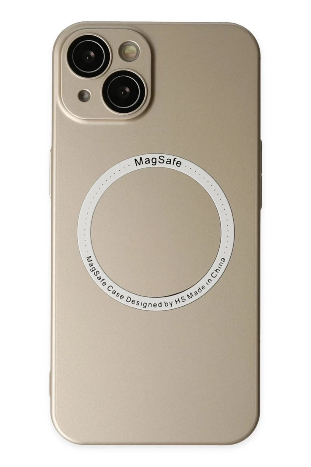 Apple iPhone 14 Plus Uyumlu Kılıf Jack Magneticsafe Lens Silikon - Gold
