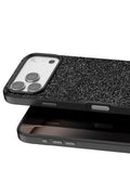 Onegif Apple iPhone 17 Pro Uyumlu Bright Simli Kapak - Siyah