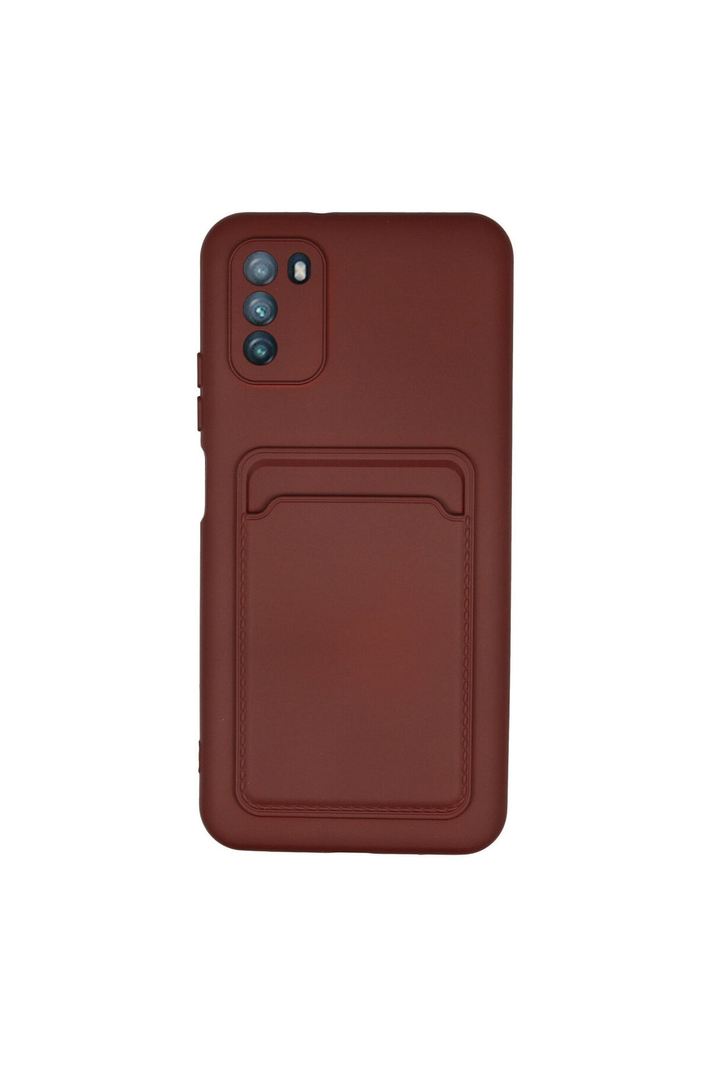 Xiaomi Pocophone M3 Kılıf Kelvin Kartvizitli Silikon - Bordo