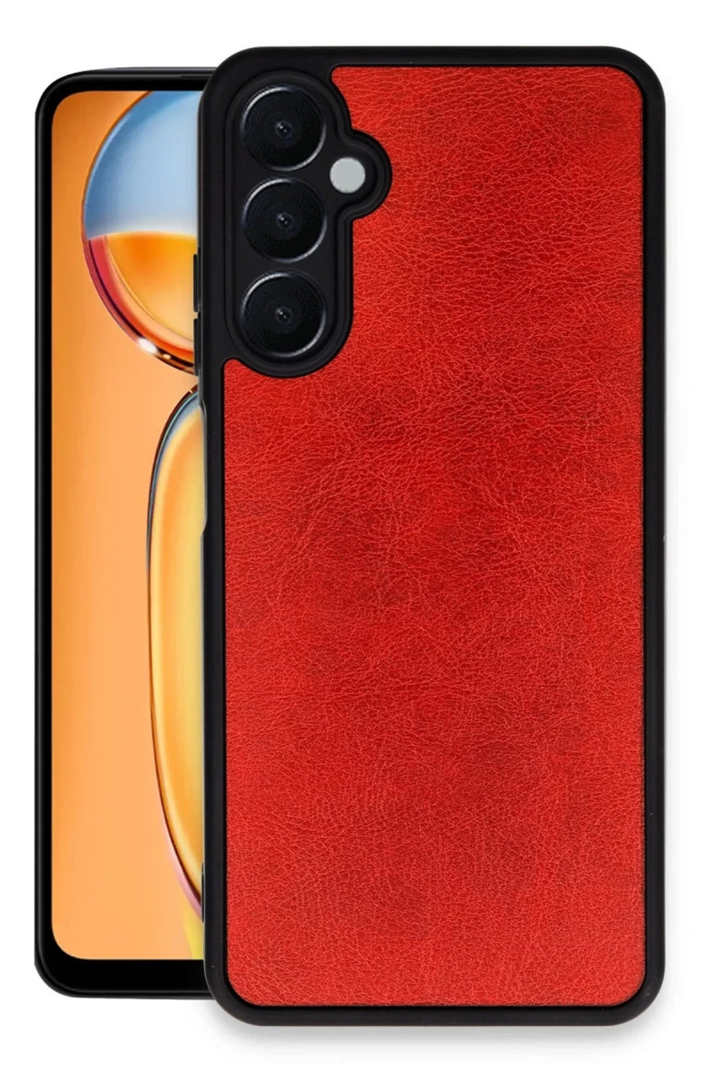 Samsung Galaxy A55 5G Uyumlu Kılıf Aras Deri Kapak - Kırmızı