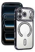 Apple iPhone 17 Pro Max Uyumlu Joke Simli Magneticsafe Kılıf - Siyah