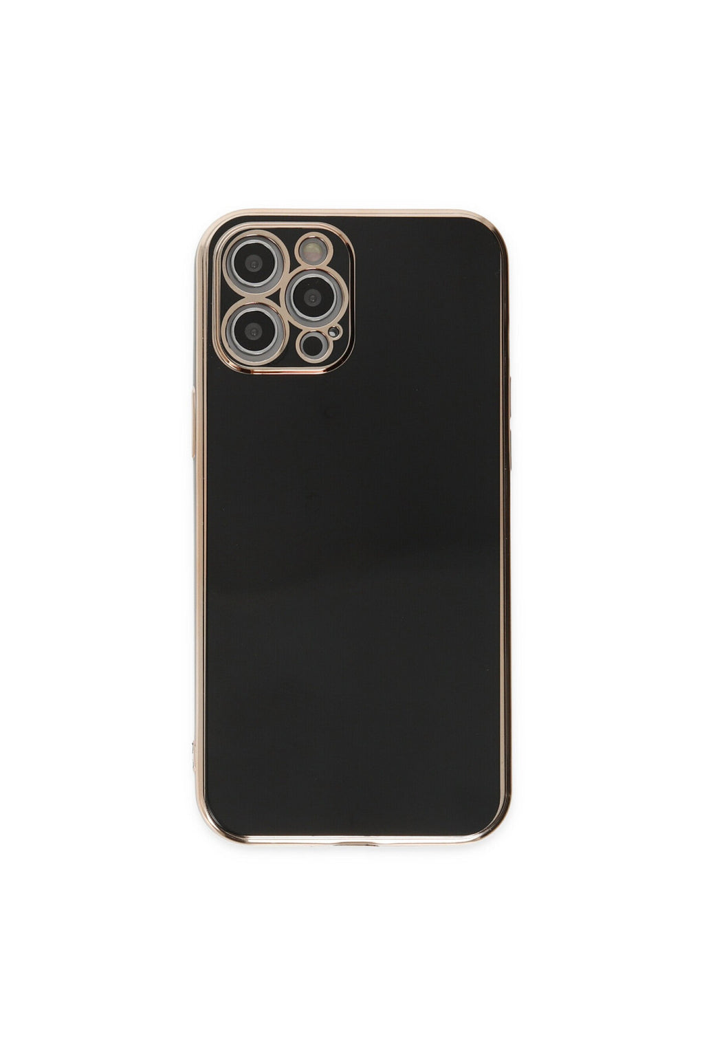 Apple iPhone 12 Pro Max Uyumlu Kılıf Volet Silikon - Siyah